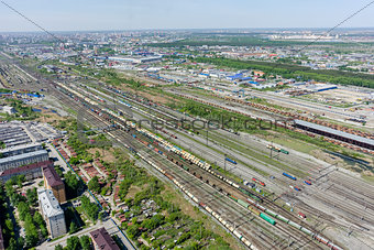 Voynovka railway node. Industrial district. Tyumen