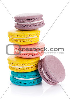 Colorful macaron cookies