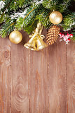 Christmas tree branch with decor