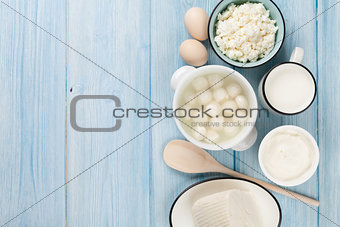 Sour cream, milk, cheese, eggs and yogurt