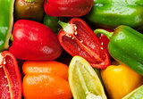 Fresh colorful bell peppers