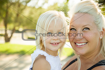 Cute Little Girl Having Fun With Her Mother