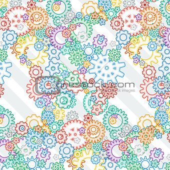Background with Colored Gears