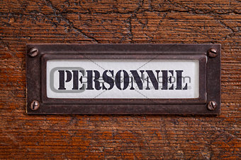 personnel - file cabinet label