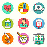 Medical and Research Icon Set