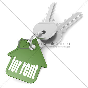 Keychain with for rent word