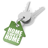 Keychain with sweet home word