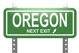 Oregon green sign board isolated
