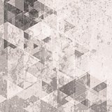 Grunge retro tech background. Triangles pattern