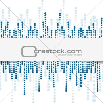 Abstract tech geometric blue circles background