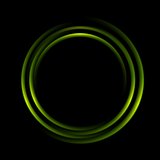 Graphic illustration of abstract green circles logo