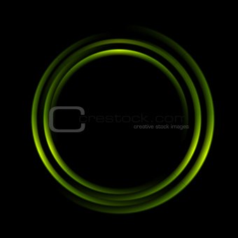 Graphic illustration of abstract green circles logo