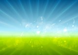 Abstract sunny landscape vector background