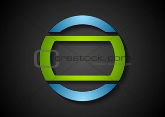 Abstract green blue geometric logo design