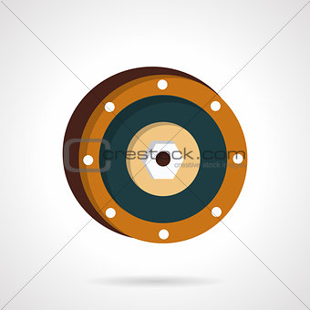 Wheel disk flat vector icon