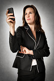 Business woman with smartphone