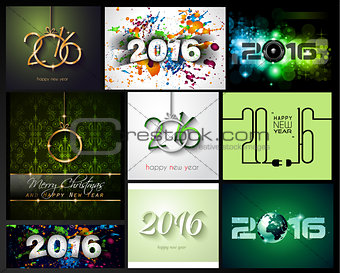 2016 Happy New Year Background Collection