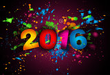 2016 Happy New Year Background for your Christmas dinner invitations