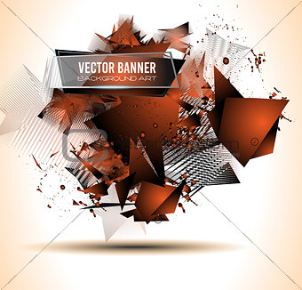 Abstract Background with Shapes Explosion For Cover, Flyers