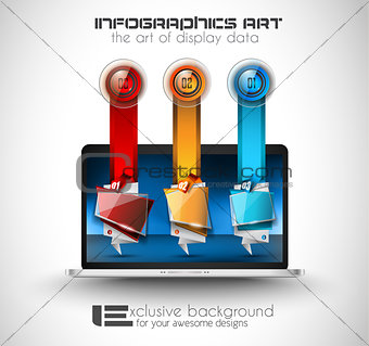 Clean Infographic Layout Template for data and information analysis 