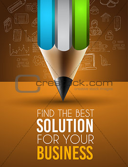 Best Business Solution Infographic Layout Template