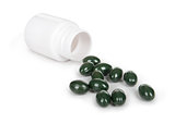 Medication pills in pills bottle