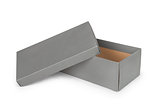 gray shoe box isolated on white background