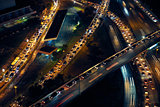 Panama City Traffic Cars On Highway And Streets At Night