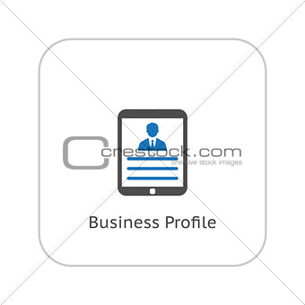 Business Profile. Flat Design.