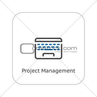 Project Management. Business Concept. Flat Design.