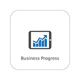 Business Progress Icon. Flat Design.