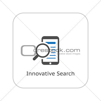 Innovative Search Icon. Business Concept. Flat Design.