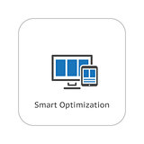 Smart Optimization Icon. Business Concept. Flat Design.