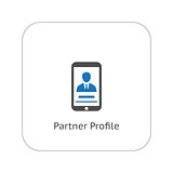 Partner Profile Icon. Business Concept. Flat Design.