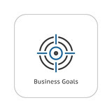 Business Goals Icon. Flat Design.