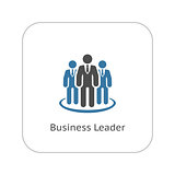 Business Leader Icon.  Flat Design.