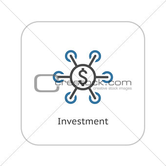 Investment Icon. Business Concept. Flat Design.
