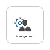 Management Icon. Business Concept. Flat Design.