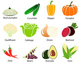 Vegetable Icons With Title