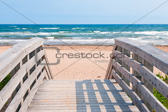 Entrance to Atlantic ocean beach