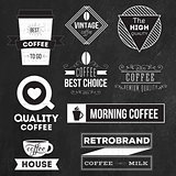 Set of badges, labels and logo elements for coffee