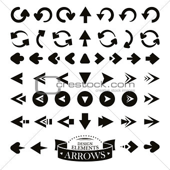 Set of different arrow icons