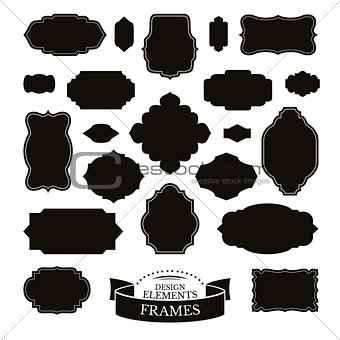 Set of different simple frames