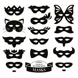 Set of different masks