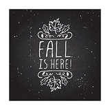 Fall is here - typographic element