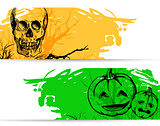 Horizontal Halloween banners 