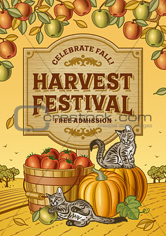 Harvest Festival Poster black and white