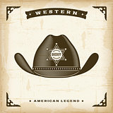 Vintage Western Sheriff Hat