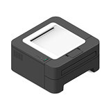 Multifunction office device detailed isometric icon