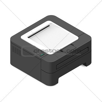 Multifunction office device detailed isometric icon